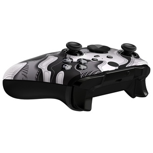 EXtremeRate - Carcasa Frontal y Anillos Decorativos de Camuflaje Blanco y Negro para el Control Xbox One Elite Serie 2 - Product Image 6