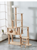 Arbre à chat multi-niveaux en gros d'usine, résistant aux griffures, avec griffoir en sisal et maisonnette pour chat, mobilier pour chat