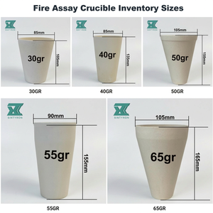 Creusets en argile réfractaire pour essais au feu, pour laboratoire minier, fusion d'or - Product Image 3