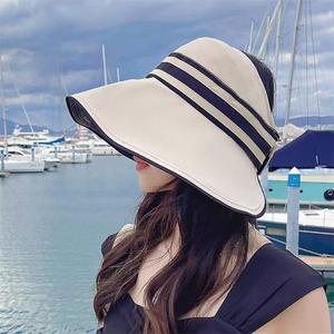 หมวกปีกกว้างสำหรับฤดูร้อน ป้องกันแสงแดด ระบายอากาศได้ดี พับเก็บได้ เหมาะสำหรับกิจกรรมกลางแจ้ง ชายหาด ท่องเที่ยว สไตล์ผู้หญิง - Product Image 2