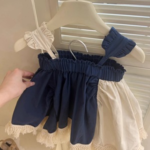 Child Star Circle Girls Sleeveless Dress Summer Mori Style Breathable Cotton Outfit For Little Girls - Product Image 1