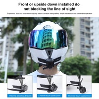 Takenoken Mini caméra support de téléphone portable professionnel caméra d'action de flexion casque de moto support de menton pour Go Pro