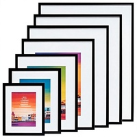 Set Bingkai Foto MDF 50 X 70 cm, Bingkai Foto Persegi Panjang untuk Digantung di Dinding, untuk Foto, Poster, Puzzle, Dekorasi Rumah dan Kamar