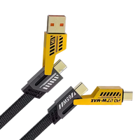Kabel Pengisian Daya Cepat 4 in 1 USB, Transfer Data, Kabel Data Multifungsi untuk Pengisian Daya Ponsel