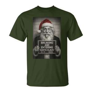 Camiseta navideña de Papá Noel con diseño divertido para adultos, unisex - Product Image 1