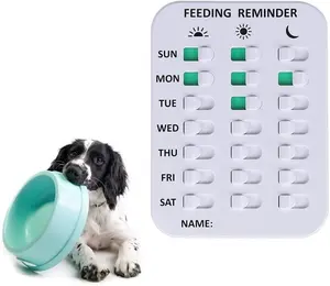Hot Sale 3 Times a Day Pet Feeding Reminder Magnetic Reminder Sticker Dog Feeding Chart