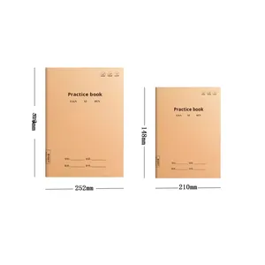 Cuaderno de composición de papel kraft A5 para estudiantes de primaria - Regalo para practicar <span class=keywords><strong>tareas</strong></span> de matemáticas e inglés - Product Image 1