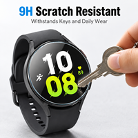 Protection d'écran en verre trempé anti-rayures avec filtre anti-lumière bleue et outil d'installation facile pour Samsung Galaxy Watch 4 5 6 Watch 5 Pro
