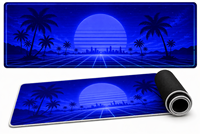 Grand tapis de souris de jeu chauffant XXL personnalisé pour bureau, imperméable, en Lycra noir, motif topographique