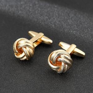 Mancuernillas de esqueleto retorcido con botones coreanos para hombre, botones de camisa de hierro puro para regalo de compromiso, boda o fiesta - Product Image 6