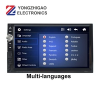 Reproductor de DVD para coche, reproductor de vídeo estéreo doble Rds para coche, enlace de teléfono, Cd con altavoz, Radio Mp5 de un solo Din