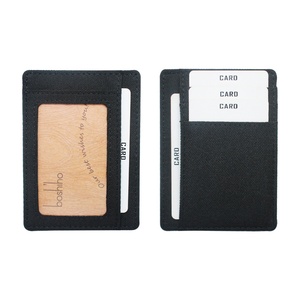 Porte-cartes fin pliable Boshiho en cuir végétalien recyclé fait main, portefeuille écologique – Nouvelle collection à succès - Product Image 4