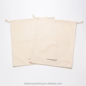 Sacs en toile de coton en gros avec cordon de serrage pour chaussures, sacs cadeaux, sacs à main personnalisés, housses anti-poussière avec impression de logo - Product Image 1
