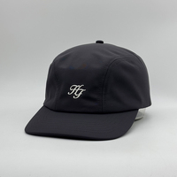 Casquette de baseball plate en nylon imperméable pour homme, nouveau style personnalisé, brodée, style urbain, casquette de sport, faible MOQ