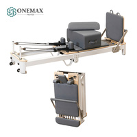Reformer de Pilates ONEMAX, Duradero, Ajustable, Ecológico, con 10 Años de Garantía, Funcionamiento Silencioso y Suave, Plegable de Aluminio, Portátil para el Hogar