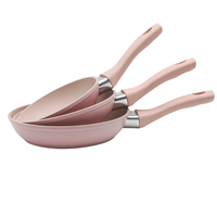 Ensemble de mini poêles de cuisson et de casseroles antiadhésives ensemble de casseroles de cuisine roses antiadhésives ensemble de poêles à frire à induction en aluminium avec couvercles
