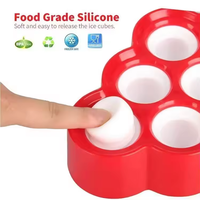 Moule à glace en silicone à 9 cavités Moules à gâteaux en silicone antiadhésifs avec bâton et couvercle pour les morsures d'oeufs Moule à crème glacée