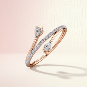 Bague croisée double poire en diamant de laboratoire pour femme, or 10K 14K 18K, argent 925 935, bijoux de luxe raffinés - Product Image 2