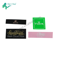 Étiquette tissée de logo personnalisé à bas prix pour vêtements vêtements étiquette de cou étiquettes de perruque pour femmes