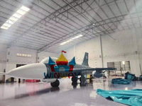 Avion de chasse gonflable en PVC personnalisé Modèle d'avion gonflable publicitaire en couleurs personnalisées