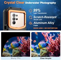 Étuis de téléphone portable étanches de luxe 50FT pour plongée sous-marine, protection universelle pour smartphones de 5,4 à 6,9 pouces, noir