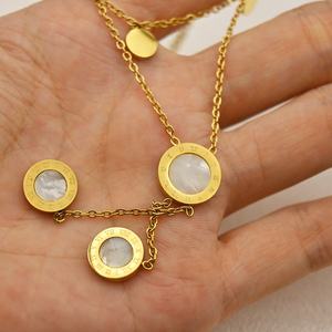 Hoge Kwaliteit Roestvrij Staal Ronde Romeinse Wijzerplaat Lange Hanger Ketting Voor Vrouwen Mode Meisjes Sleutelbeen Ketting Sieraden Geschenken - Product Image 5