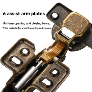 Антикварная латунная петля из холоднокатаной стали в винтажном китайском стиле, бесшумная, для мебели, с плавным закрыванием, экологичная, для отелей - Product Image 4