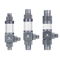 Diffuseur de CO2 externe en métal, filtration par atomisation, 110-240V, pour aquariums, réservoirs de plantes aquatiques, valve de retenue en ligne, tuyaux de 8mm/16mm