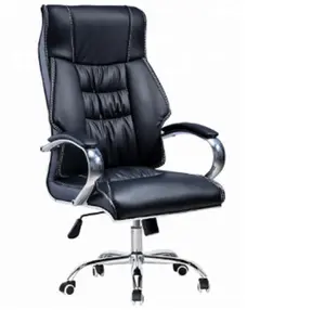 सस्ते कम कीमत उच्च गुणवत्ता 1 खरीदार काले Ergonomic कार्यकारी बॉस कार्यकारी पु चमड़ा कार्यालय कुर्सियों
