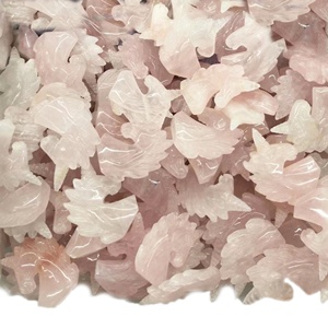 <span class=keywords><strong>Pietre</strong></span> <span class=keywords><strong>preziose</strong></span> <span class=keywords><strong>intagliate</strong></span> a forma di animale di quarzo rosa rosa naturale del Madagascar - Product Image 3