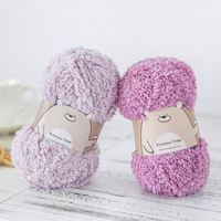 Yarncrafts Comfortable Texture Chenille Pure Polyester Hand Knitting Crochet Fluffy Yarn for Baby