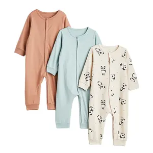 가을 겨울 유기 면 연약한 아기 잠옷은 긴 소매 대원 목 지원 주문 아기 아이 잠옷을 놓습니다