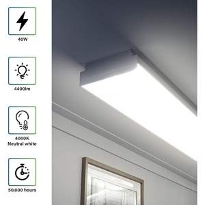 ไฟร้านค้า LED ANTLUX ขนาด 4 ฟุต 40 วัตต์ 4400 ลูเมน 4000K อะคริลิค โคมไฟเพดานแบบฝังทันสมัย ติดตั้งบนพื้นผิว สำหรับโรงงาน/คลังสินค้า - Product Image 2