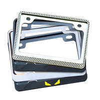 Cadre de plaque d'immatriculation de moto personnalisé en alliage de zinc, cadre de plaque d'immatriculation de voiture, cadre de plaque d'immatriculation en acier inoxydable