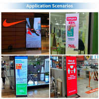 Écran LED debout de la publicité portative d'intérieur d'affichage d'affiche de vitrine de magasin de détail pour le centre commercial