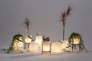 Flower Pot Led Home Decoration Stylish Design Plastic Smart Flower Pot With Speaker And Led Light Plants Vase