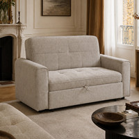 Canapé-lit convertible moderne en tissu, extensible et inclinable, multifonctionnel et portable pour chambre et salon