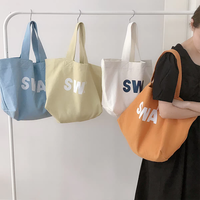 Grand fourre-tout de voyage vierge en toile de coton pour supermarché d'épicerie pliable écologique imprimé personnalisé