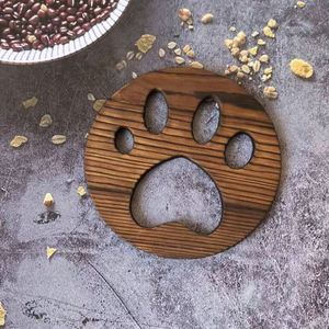 Creative Pine Wooden <b>Coasters</b> Retro Heat Resistant Solid Wood Coffee Tea <b>Drinks</b> Cup Mat Household <b>Coasters</b> - Product Image 4