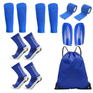 Chaussettes de football en gros Bandage mollet manches antidérapant jambières ensembles de protège-tibias <span class=keywords><strong>pour</strong></span> le basket-ball Football Sports - Product Image 1