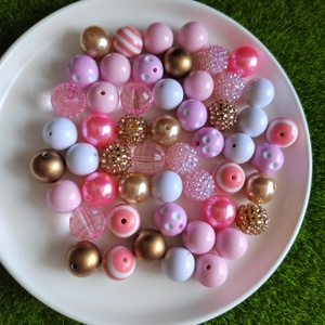 20mm Purple <strong>Bubblegum</strong> <strong>Bead</strong> Mixed Chunky <strong>Bubblegum</strong> <strong>Beads</strong> for Beaded Pens Necklace Bracelet Supply - Product Image 1
