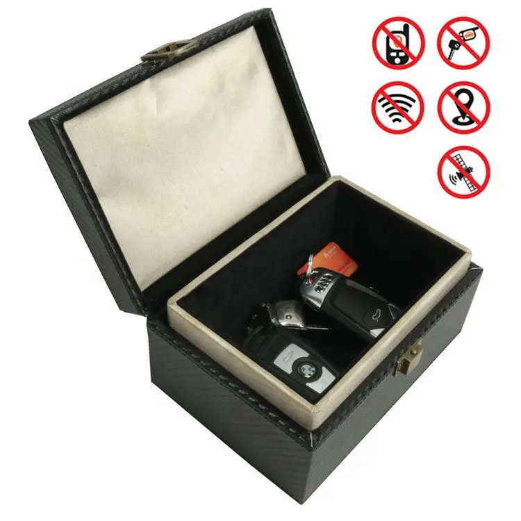 Ящик для блокировки сигналов для автомобильных ключей, большая коробка для хранения с 5 блокировкой сигнала радиочастотной идентификации