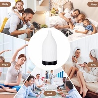 Diffuseur d'arômes en céramique Ce Rohs pour usage domestique, 100 ml, humidificateur électrique ultrasonique de bureau avec lumière nocturne