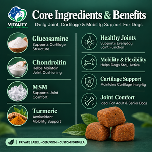 Complément de Mobilité Canine pour le Soutien des Articulations et du Cartilage – Prime Postbiotique – Friandises Tendres Personnalisées à Marque Blanche – OEM pour la Santé des Animaux - Product Image 3