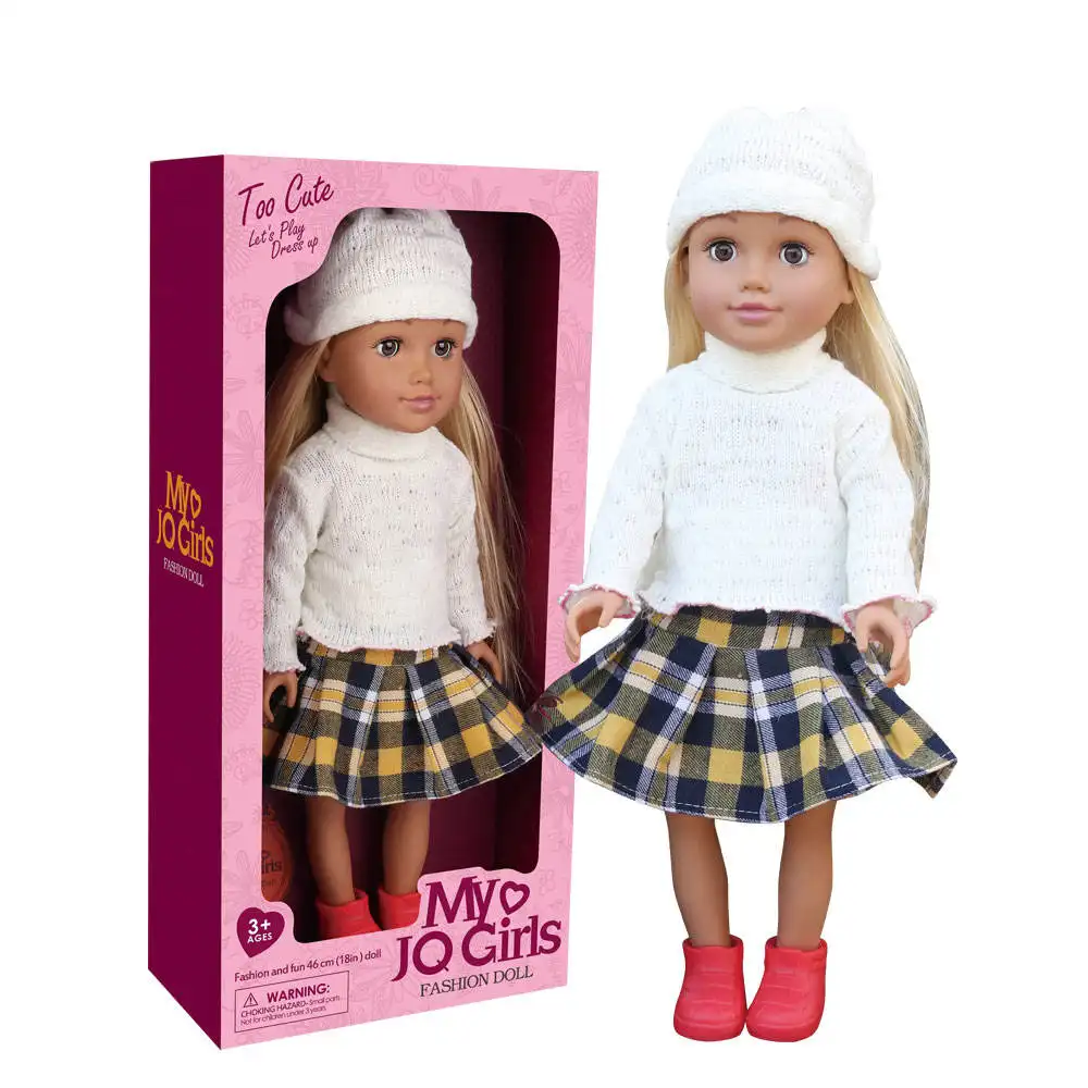 Nuovo arrivo moda ragazza rinato in Silicone bambola giocattolo per ragazza in vinile rotazione di 360 gradi realistica bambola 18 pollici regali di natale