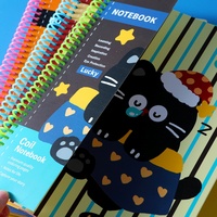 Carnet spirale A4 mignon motif ours et pingouin, 120 feuilles, papier ligné et quadrillé détachable, fournitures scolaires en gros