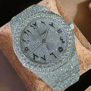 Men's Hip-Hop Premium <b>Diamond</b> <b>Watch</b> - Top Quality Full Moissanite Setting VVVS Sapphire Crystal <b>Diamond</b> Tester Passed - Product Image 5