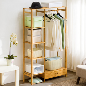 Multifunctional <b>clothes</b> <b>rack</b>, simple wardrobe, floor-standing <b>clothes</b> <b>rack</b>, integrated home bedroom storage <b>clothes</b> <b>rack</b>, - Product Image 2