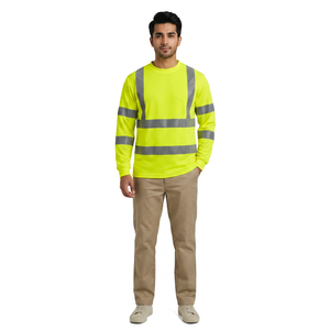 Ventes chaudes, polo personnalisé avec logo, vêtements de travail pour hommes, manches longues, vêtements de sécurité, t-shirt réfléchissant de sécurité - Product Image 1