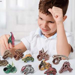 Vente en gros Shantou Surprise Boîte aveugle en plastique Dino Oeuf enfants doigt <span class=keywords><strong>dessin</strong></span> <span class=keywords><strong>animé</strong></span> <span class=keywords><strong>dinosaure</strong></span> anneau jouet pour garçons - Product Image 4